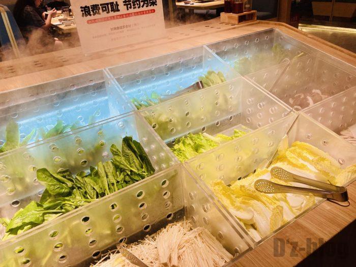 上海しゃぶしゃぶ温野菜　セルフサービス野菜